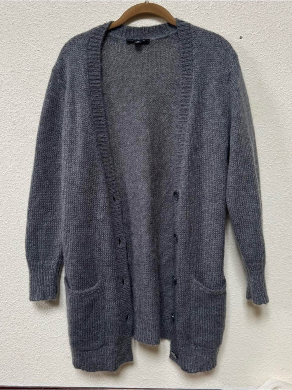 Ann Taylor grey mohair long cardigan - Picture 5 of 8